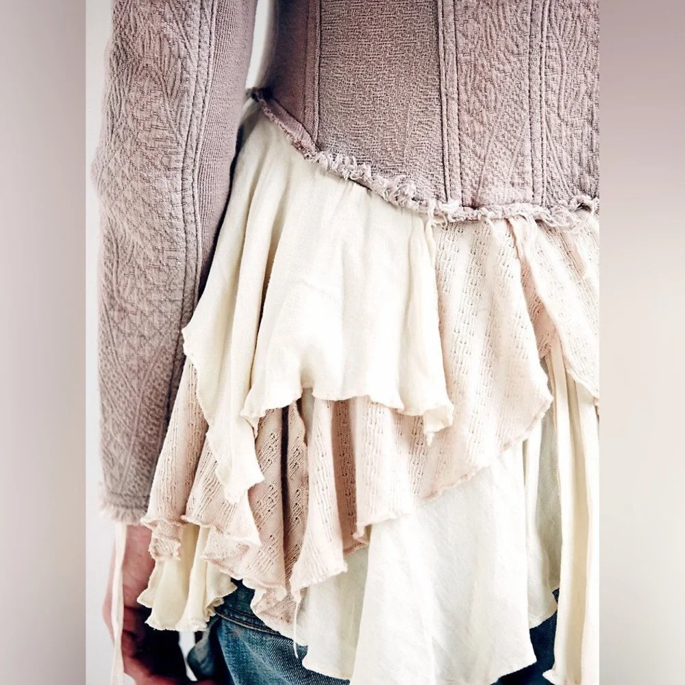 Free People Military Ruffles Jacket - Picture 6 of 13